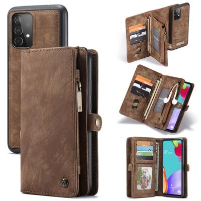 Caseme - vintage 2 in 1 portemonnee hoes - Samsung Galaxy A52 / A52s - Bruin Caseme - vintage 2 in 1 portemonnee hoes - Samsung Galaxy A52 / A52s - Bruin