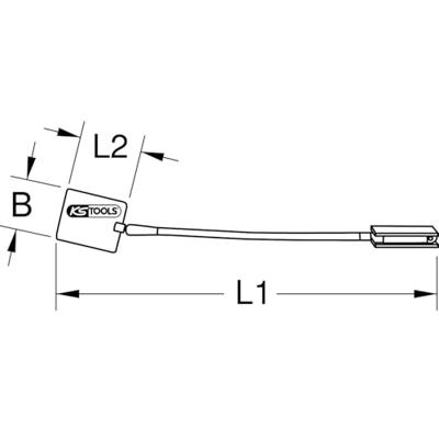 KS Tools 903.6000 Magnetische lasspiegel, 500 mm