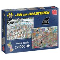 Jumbo Jan van Haasteren puzzel 2-in-1 Geef ons de ruimte + Net als in de film - 2 x 1000 stukjes - thumbnail