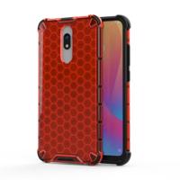 Voor Redmi 8 shock proof honingraat PC + TPU case (rood) - thumbnail