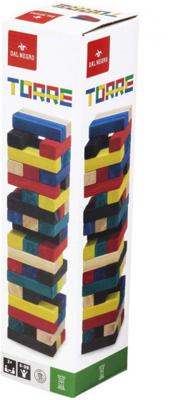 Dal Negro Jenga met hamer 7,5 cm hout wit 3 delig