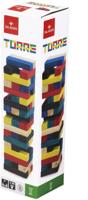 Dal Negro Jenga met hamer 7,5 cm hout wit 3 delig - thumbnail