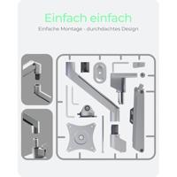 ICY BOX Monitorständer für einen Monitor Monitor-tafelbeugel 81,3 cm (32) Grijs, Zilver - thumbnail