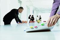 Post-it index standaard, ft 24,4 x 43,2 mm, houder met 50 tabs, geel - thumbnail