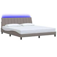Bedframe zonder matras "Hanko" stof taupe 180x200 cm - thumbnail
