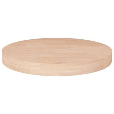 Tafelblad rond 50x4 cm onbehandeld massief eikenhout Tafelblad rond 50x4 cm onbehandeld massief eikenhout