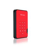 iStorage diskAshur2 SSD 8TB Rood - Veilige draagbare Solid State Drive - Beveiligd met een wachtwoord - Stofdicht en waterdicht - Hardwarematige versleuteling - thumbnail