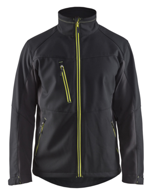 Blåkläder Softshell Jack 49502516 | Zwart/High-Vis Geel | Maat XS - 7330509535035