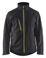 Blåkläder Softshell Jack 49502516 | Zwart/High-Vis Geel | Maat XS - 7330509535035 - thumbnail