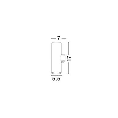 Lyora Zwarte opbouwspotAlp up en downlighter - 9010009