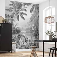 Komar fotobehang lac tropical black & white 200x270 cm - thumbnail