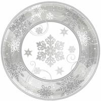 Amscan feestbord Sneeuwvlok 17,7 cm papier - thumbnail