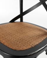 Kave Home Eetkamerstoel 'Alsie' met rotan zitting, kleur Zwart - thumbnail