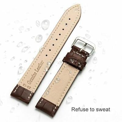 By Qubix - Crocodile leren bandje - Bruin - Compatible met Xiaomi Redmi Watch 5 Active/Redmi Watch 5 Lite - Compatible Xiaomi bandje