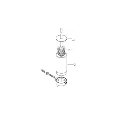 GROHE Selection Toiletborstelhouder - wandmontage - rond - gesloten - brushed cool sunrise 41076gn0