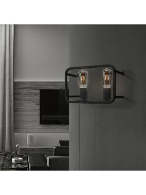 Home sweet home wandlamp Weave 2L - zwart Home sweet home wandlamp Weave 2L - zwart