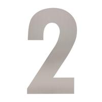 Intersteel Huisnummer 2 XXL hoogte 50 cm geborsteld RVS - thumbnail