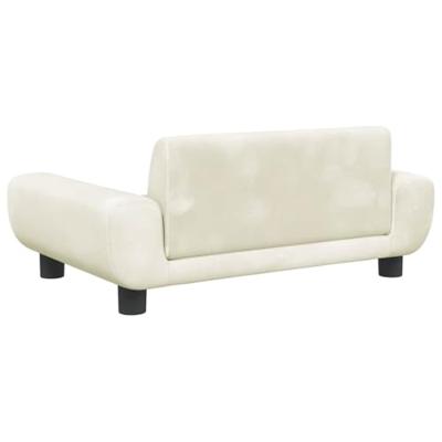 VidaXL Hondenmand 70x45x33 cm fluweel crèmekleurig