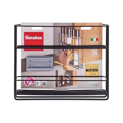 Metaltex uitschuifbaar kruidenrek zwart