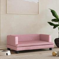 vidaXL Hondenmand 80x45x30 cm fluweel roze, hondenbank, hondenbed, dierenmand, huisdierenbank, huisdierenmand, dierenbed, huisdierenbed, hondenkussen - thumbnail