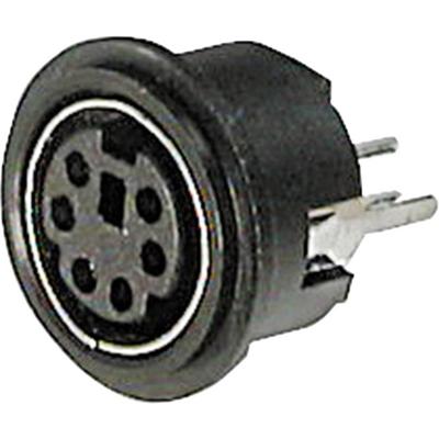 ASSMANN WSW A-DIO-TOP/04 Miniatuur-DIN-connector Bus, inbouw verticaal Aantal polen: 4 Zwart 1 stuk(s)