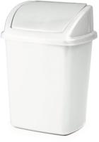 Vuilbak met swing deksel 4,45 l, wit - thumbnail