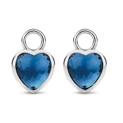 TI SENTO-Milano 9231DB Oorbedels Hart zilver-synthetisch kristal blauw 10 x 15 mm TI SENTO-Milano 9231DB Oorbedels Hart zilver-synthetisch kristal blauw 10 x 15 mm