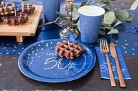 Happy Birthday Servetten Elegant True Blue (10st) - thumbnail