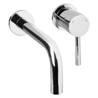 Differnz muurkraan inbouw koud/warm rechts chroom - thumbnail