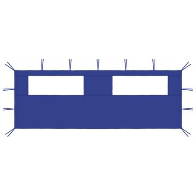 VidaXL Prieelzijwand met ramen 6x2 m blauw