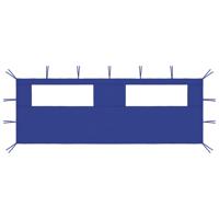 VidaXL Prieelzijwand met ramen 6x2 m blauw - thumbnail