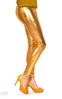 Gouden legging metallic - thumbnail