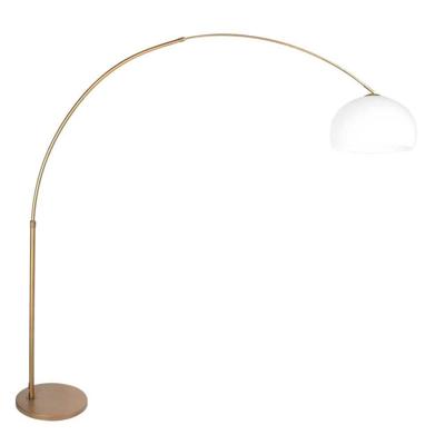 Steinhauer BooglampSparkled Light brons met bol witte kap - 4301BR