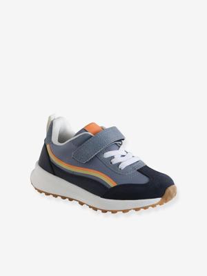 Kindersneakers met veters en klittenband, kleutercollectie veel blauw