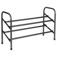 Schoenenrek - Schoenen Opbergen - Voor in de Hal - Uitschuifbaar - Verlengbaar - Antraciet - Metaal - Voor 10 Paar - 115x23,5x39cm - thumbnail
