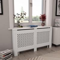 VidaXL Radiatorombouw 152x19x81,5 cm mdf wit - thumbnail