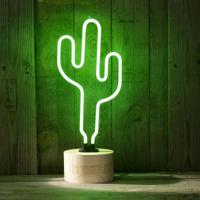 Neon Cactus Lamp Neonverlichting Groen - thumbnail