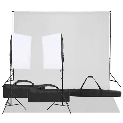 VidaXL Fotostudioset met verlichtingsset en achtergrond VidaXL Fotostudioset met verlichtingsset en achtergrond
