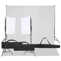 VidaXL Fotostudioset met verlichtingsset en achtergrond - thumbnail