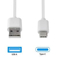 USB-datakabel, type C Grab'n Go GNG-137, 2 A, 1 m, wit - thumbnail