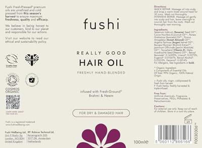 Fushi Hand Blended Really Good Hair Oil 100ml
