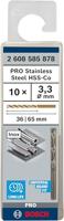 Bosch Accessoires Metaalboren HSS-Co, Standard 3,3 x 36 x 65 mm 10st - 2608585878 - thumbnail