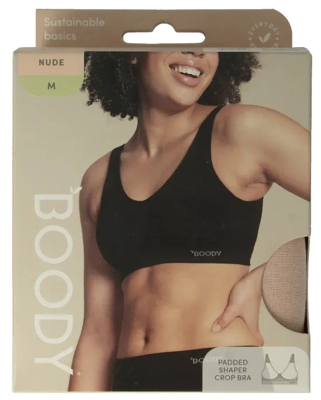 Boody Padded Shaper Crop Bra Nude M Boody Padded Shaper Crop Bra Nude M