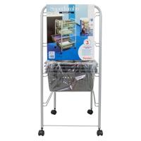 Metaltex Superjumbo Opbergkar 4 Manden 46x35x78 cm Zilver/Zwart - thumbnail