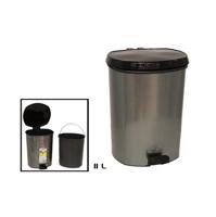 Gerimport Prullenbak Pedaal 28 x 26 x 33 Donker 11 Liter - thumbnail