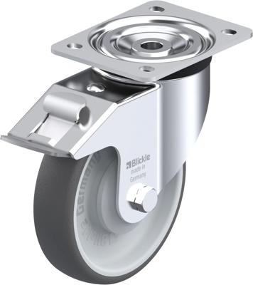 Blickle L-PATH 160KA-FI Zwenkwiel met rem Wieldiameter: 160 mm Draagvermogen (max.): 400 kg 1 stuk(s) Blickle L-PATH 160KA-FI Zwenkwiel met rem Wieldiameter: 160 mm Draagvermogen (max.): 400 kg 1 stuk(s)