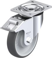 Blickle L-PATH 160KA-FI Zwenkwiel met rem Wieldiameter: 160 mm Draagvermogen (max.): 400 kg 1 stuk(s) - thumbnail