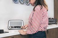 Lenco SR-02GY - Radio met wekkerfunctie - Retro look - thumbnail