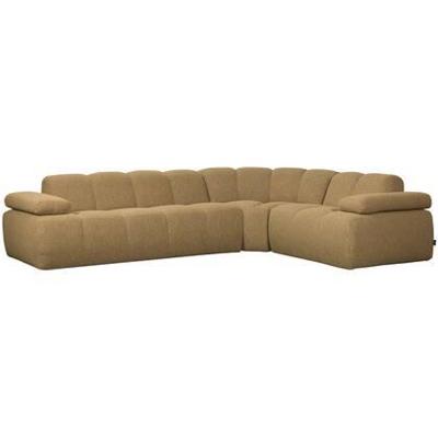 Woood Mojo hoekbank rechts bouclé Geel/Bruin Melange