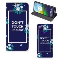 Motorola Moto G9 Power Design Case Flowers Blue DTMP - thumbnail